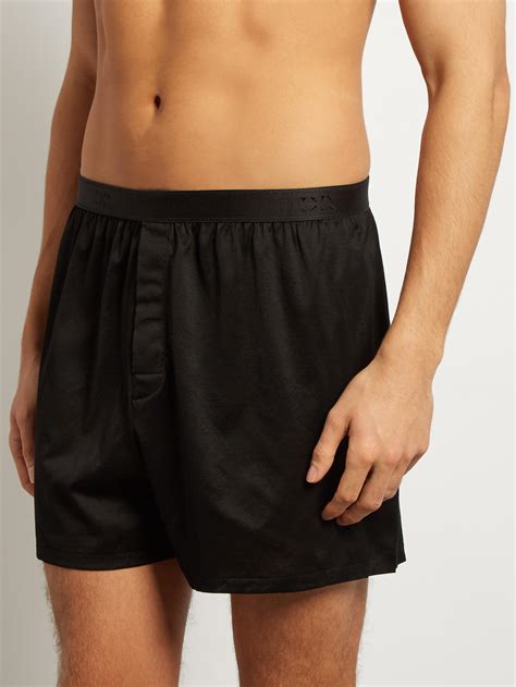 men short shorts black cotton